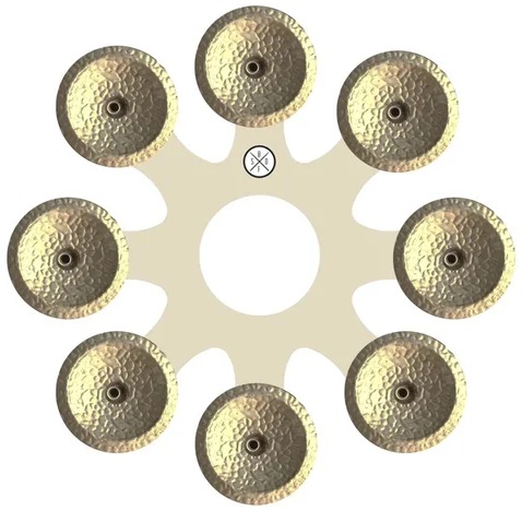 Big Fat Snare Drum Octopus - white copper