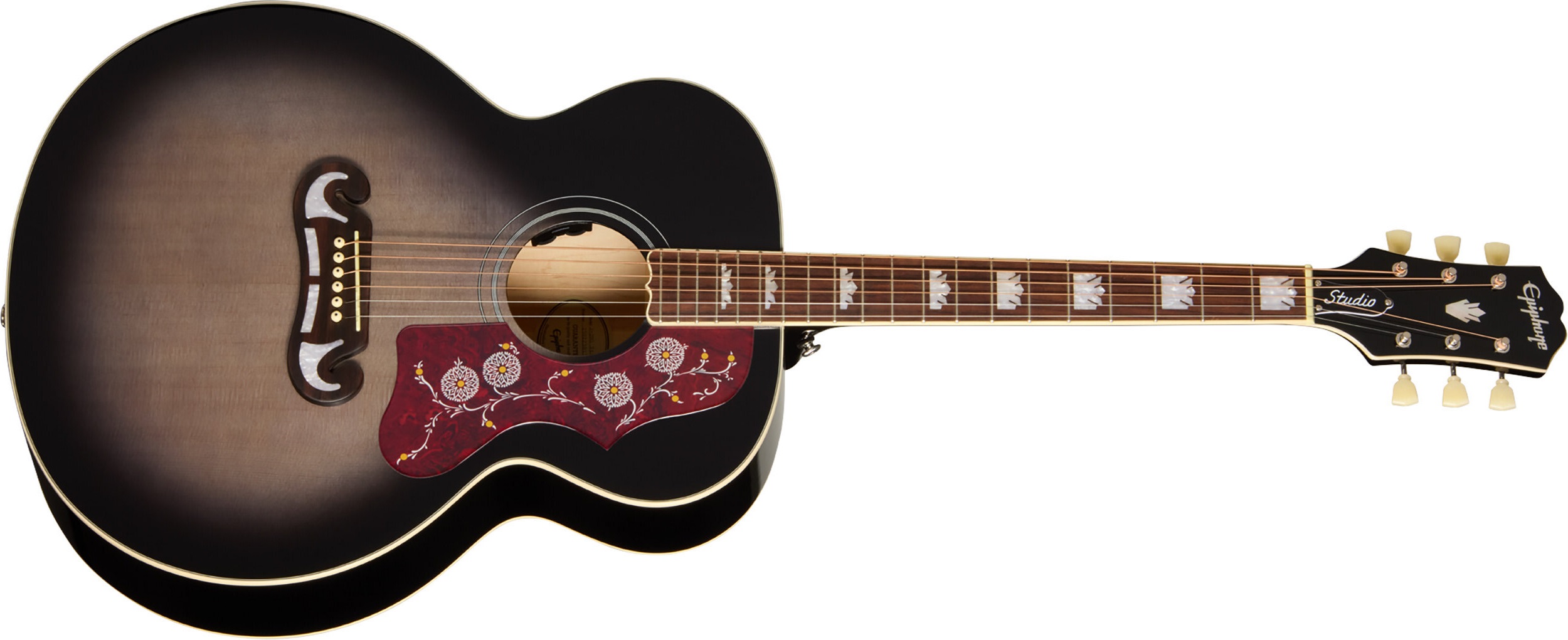 Epiphone J-200 Studio Translucent Ebony Burst