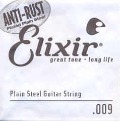 Elixir Anti-Rust Plain Steel Single .009" - Saite - Stückware