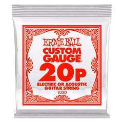 Ernie Ball 1022 Plain Steel Single .020 - Saite für E-Gitarre/akustische Gitarre