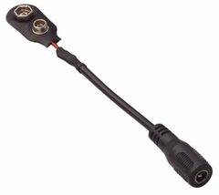 Rockboard Power Ace Battery Plug Converter 9V battery clip to Barrel 21 x 55 mm - Versorgungskabel