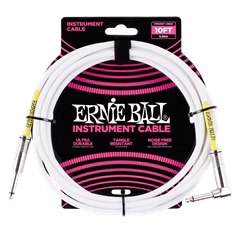 Ernie Ball 10' Classic Cable White - Instrumentenkabel