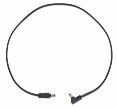 Rockboard Flat Power Cable Black 60 cm / 2362 angled/straight - Versorgungskabel
