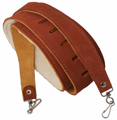 Perri's Leathers 6696 Banjo Strap Premium Suede Brown - Banjo-Gurt