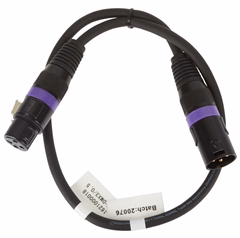 ADJ AC-DMX3/0,5 3 p. XLRm/3 p. XLRf 0,5m DMX - DMX Kabel