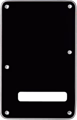 Fender Stratocaster Backplate, Black (B/W/B), 3-Ply - Gitarren-Hardware