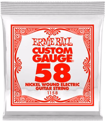 Ernie Ball 1160 Nickel Wound Single .058 - Saite für E-Gitarre