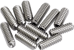 Fender American Vintage Stratocaster/Telecaster Bridge Saddle Height Adjustment Screws, Nickel - Gitarren-Hardware
