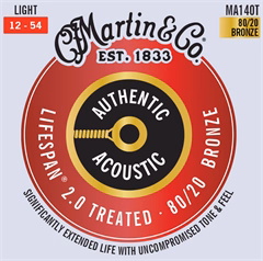 Martin Authentic Lifespan 2.0 80/20 Bronze Light - Stahlseiten für akustische Gitarre