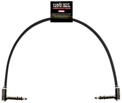 Ernie Ball Flat Ribbon Stereo Patch Cable 12" Black - Verbindungskabel