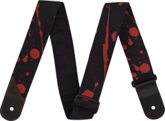 Jackson Splatter Strap, Black & Red - Gitarrengurt