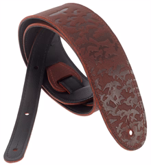 PRS 2.5" Leather Bird Swarm Strap, Rust - Gitarrengurt