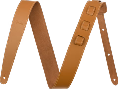 Fender 2" Essentials Leather Strap, Tan - Gitarrengurt