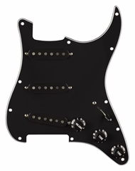 Fender Pre-Wired Strat Pickguard, Pure Vintage '59 w/RWRP Middle, Black 11 Hole PG - Tonabnehmer-Set für E-Gitarre