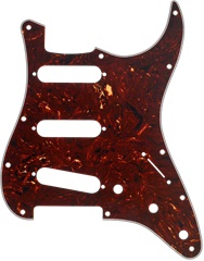 Fender Pickguard, Stratocaster S/S/S, 11-Hole Mount, Tortoise Shell, 4-Ply - Pickguard