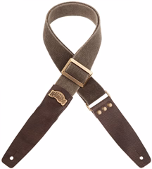Magrabò Stripe SC Cotton Washed Olive Green / Twinkle Grey 5 cm - Gitarrengurt