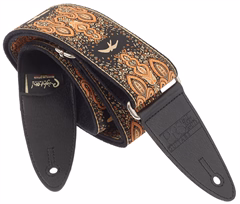 PRS 2" Guitar Strap, Custom Jacquard Birds Fleur, Peach - Gitarrengurt