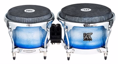 Meinl Artist Series Bongo William "Kachiro" Thompson, REMO® Black Calfskin Skyndeep Heads - 7" & 8 1/2" Electric Sky - Bongos