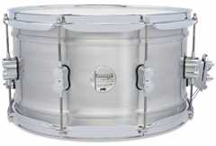 PDP 14" x 8" Concept Metal Satin Brushed Aluminium Snare Drum - Snare-Trommel