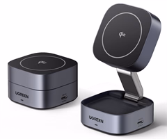 Ugreen 35316 Qi2 Magnetic Wireless Charger for IPhone + AirPods 15W - Ladegerät