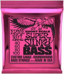 Ernie Ball 2854 Super Slinky Nickel Wound Short Scale Electric Bass 40-100 (ausgepackt) - Basssaiten