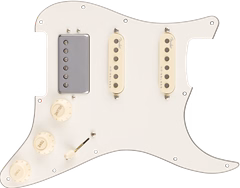 Fender Pre-Wired Strat Pickguard Quadra Tap/Ultra Noiseless Parchment - Tonabnehmer-Set für E-Gitarre