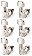 Schaller M6 Pin 6 left Nickel Locking 21,0 - Gitarren-Mechanik