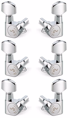 Schaller M6 90 3 left + 3 right Chrome Locking 21,0 - Gitarren-Mechanik