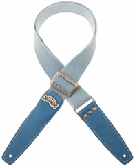 Magrabò Stripe SS Cotton Washed Celestial / Celestial 5 cm - Gitarrengurt