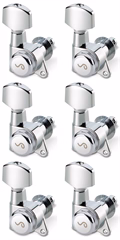 Schaller M6 135 6 left Chrome Locking 21,0 - Gitarren-Mechanik