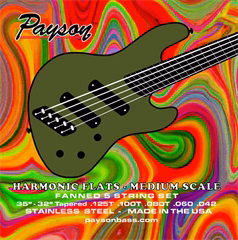 Payson Harmonic Multiscale Flats Medium Scale - Saiten für fünfsaitigen Bass