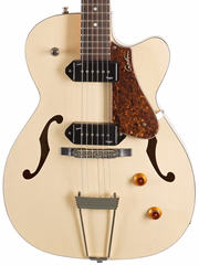 Godin 5th Avenue TL Kingpin P90 Transparent Cream HG with Bag - Semiakustische Gitarre