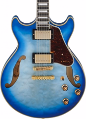 Ibanez AM93QMB Jet Blue Burst - Semiakustische Gitarre