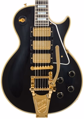 Gibson Custom Shop 1957 Les Paul Custom Reissue 3-Pickup Bigsby VOS Ebony - E-Gitarre