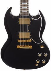 Gibson Custom Shop SG Custom 2-Pickup w/ Ebony Fingerboard Gloss Ebony - E-Gitarre