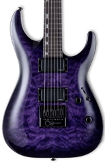 ESP LTD H-1000 Evertune QM See Thru Purple Sunburst - E-Gitarre