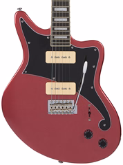 D'Angelico Offset Solid Body Oxblood - E-Gitarre