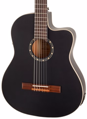 Ortega RCE125SN-SBK - Klassische elektroakustische Gitarre