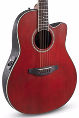 Applause AB24II CS Mid Cutaway Ruby Red Satin - Elektroakustische Gitarre