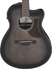 Ibanez AAM70CE Transparent Charcoal Burst