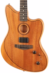 Fender American Acoustasonic Jazzmaster All-Mahogany EB NA - Elektroakustische Hybridgitarre