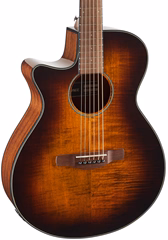 Ibanez AEG70L Tiger Burst (fast neu) - Linkshänder elektroakustische Gitarre