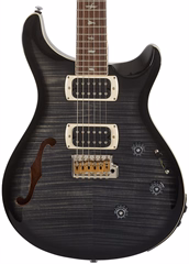 PRS SE Custom 24 Semi-Hollow Piezo Charcoal Burst 2026 - Semiakustische Gitarre