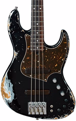 Xotic 2021 XJ-1T Black over Ice Blue Metallic Heavy Aged - E-Bass