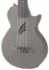 Cascha Ukulele Carbon Fibre Black Set EQ (beschädigt) - Elektroakustische Ukulele