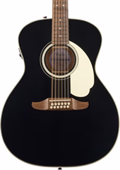 Fender California Deluxe Villager E BLK - Zwölfsaitige elektroakustische Gitarre