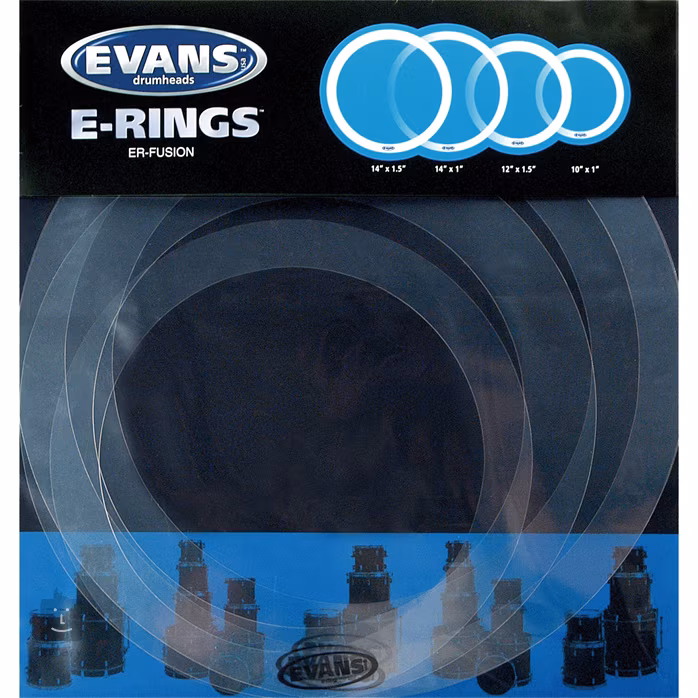 Evans E-RING Fusion set - Ring Dämpfer für Felle