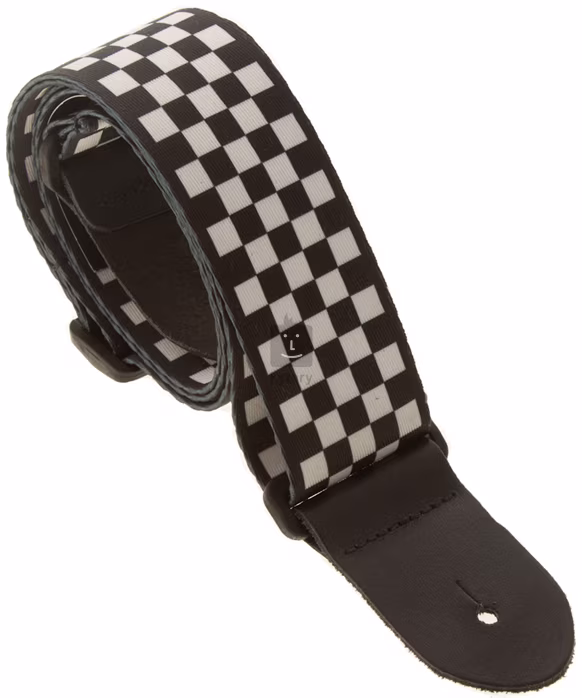 Perri's Leathers 591 White-Black Checkers - Gitarrengurt
