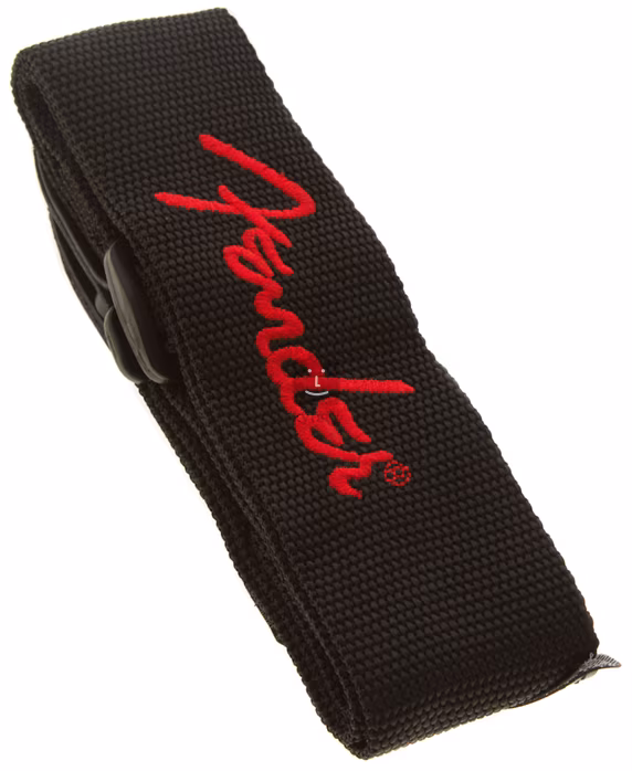 Fender 2" Black Poly Strap with Red Logo - Gitarrengurt