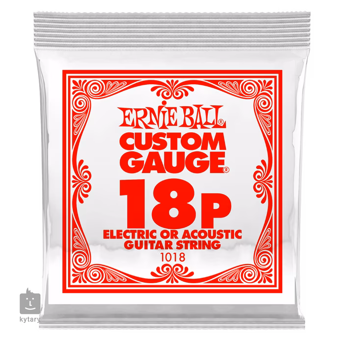 Ernie Ball 1020 Plain Steel Single .018 - Saite für E-Gitarre/akustische Gitarre